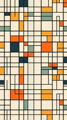 Fototapeta premium Geometric abstract background with colorful rectangles lines