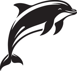 Naklejka premium Dolphin Silhouette Vector Illustration