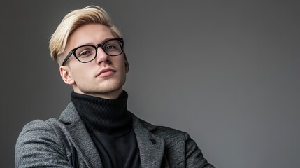 Obraz premium Specs dude demands showdown on gray