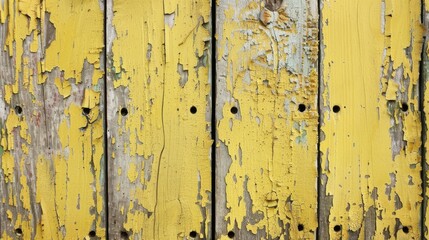 Weathered wooden surface with light yellow paint