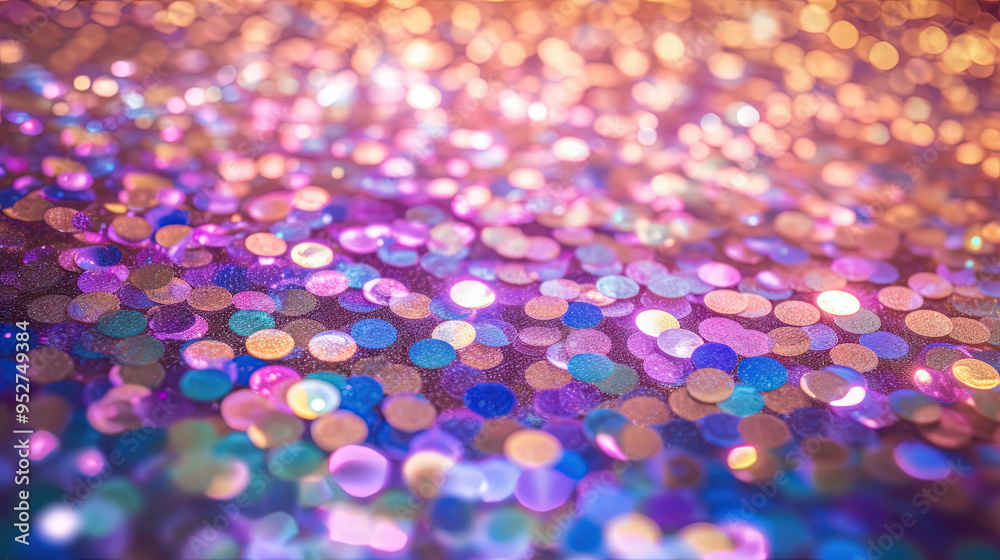 Aufkleber abstract glitter background with rainbow colored sparkling particles