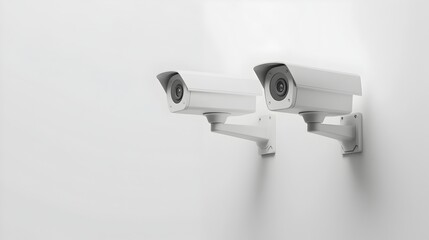 Futuristic Wireless Outdoor Security in Sleek Monochromatic Studio Setup