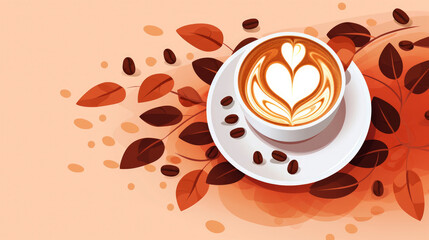 generated illustration of National Cappuccino Day on November 8th