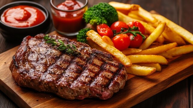 Grilled dinner set