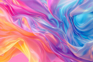 Obraz premium Vibrant Abstract Flowing Fabric