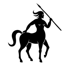 Centaur Spear Logo Vector Design