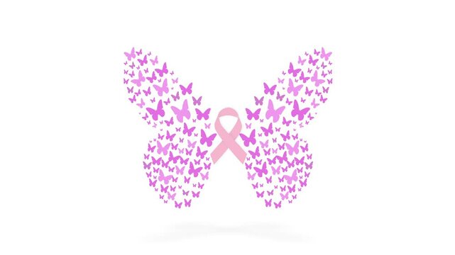 Breast Cancer Awareness Month Animated Background