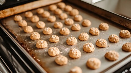 Unbaked cookies, top view.