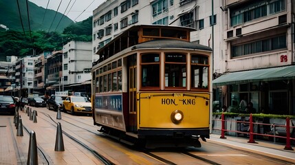 Fototapeta premium tram in the city