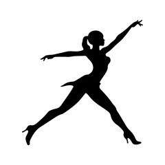 Silhouette of a Dancer in mid-performant