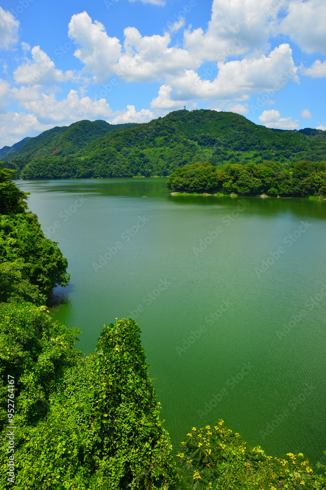 Sticker 津久井湖　神奈川県相模原市の風景
