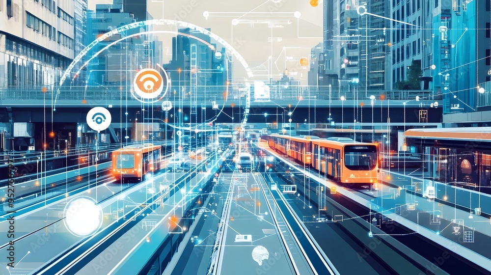 Poster innovative ai driven iot systems managing and optimizing public transportation routes for efficient 