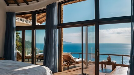 Fototapeta premium view of the sea from the window
