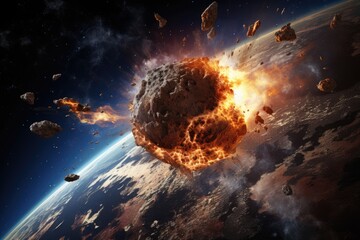 Fiery Asteroid Impact on a Distant Planet