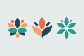 A abstract floral background  logo icon vector illustration.