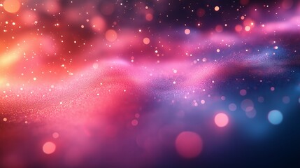  Abstract Blurred Bokeh Light Background in Pink and Blue Tones, Perfect for Festive and Celebratory Occasions With a Dreamy Atmosphere