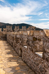 Defensive walls of the historic castle in Marmaris, Turkey