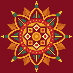 mandala Traditional and Cultural Kolam mandala vector