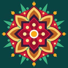 mandala Traditional and Cultural Kolam mandala vector