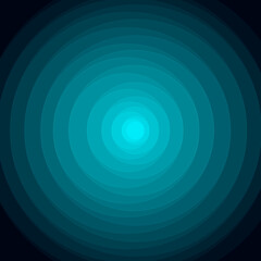 Abstract background with circular wave texture in turquoise color