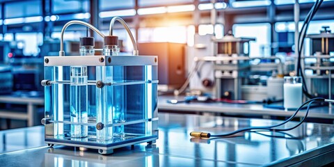 Fuel cell experiment in laboratory setting, fuel cell, lab, science, research