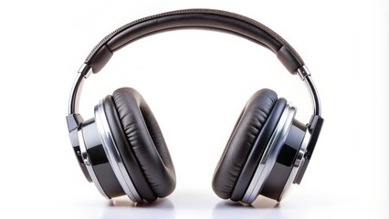 Fototapeta premium Headphone isolated on white background, Audio, music, sound, technology, accessory, white, studio, isolated, electronic