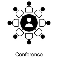Conference icon, Professional Conference Solutions for Effective Collaboration icon, Host and Attend Conferences with Seamless Connectivity icon