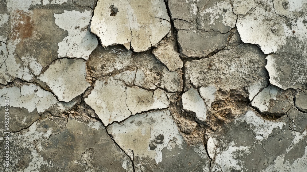 Canvas Prints cement floor cracks texture background. generative ai