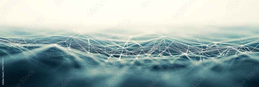 Poster a wideangle perspective captures a minimalist abstract background adorned with delicate network line