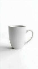 Obraz premium Sleek and Minimalist Ceramic Coffee Mug on Pristine White Background