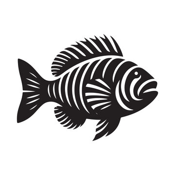 recommend clip art: Goliath Tigerfish Silhouette Vector Illustrations - High-Quality Graphic Design