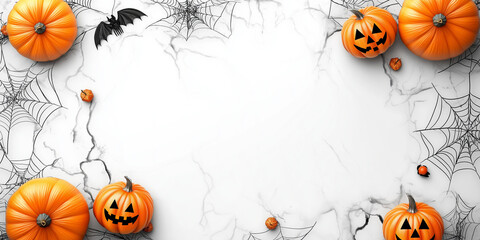 blank poster template with Halloween border