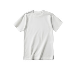 White PNG t-shirt template. T-shirt with clipping path, shirt for design mockup for print, isolated on white background.