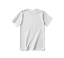 White PNG t-shirt template. T-shirt with clipping path, shirt for design mockup for print, isolated on white background.