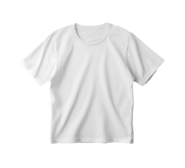 White PNG t-shirt template. T-shirt with clipping path, shirt for design mockup for print, isolated on white background.