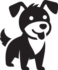 Vector silhouette of a dog.