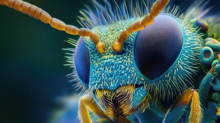 Wasp head parasitic insect. Generative AI