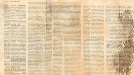 Fototapeta premium Old Newspaper, Magazine, Newsstand, Newspapers, Press, Abstract Image, Texture, Pattern Background, Wallpaper, Cover and Screen of Smartphone, Cell Phone, PC, Laptop, 9:16 and 16:9 Format