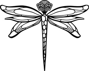 Obraz premium Dragonfly Hand Drawn Insect