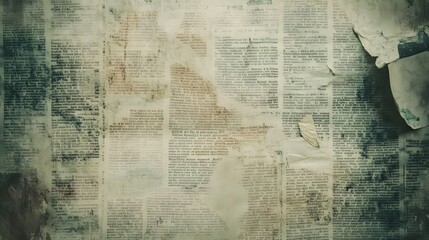 Obraz premium Old Newspaper, Magazine, Newsstand, Newspapers, Press, Abstract Image, Texture, Pattern Background, Wallpaper, Cover and Screen of Smartphone, Cell Phone, PC, Laptop, 9:16 and 16:9 Format