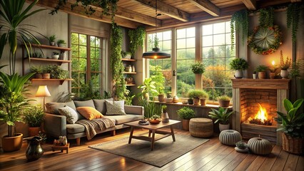 Fototapeta premium Nature inspired warmth coziness
