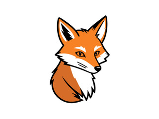 Obraz premium Cartoon fox head close-up
