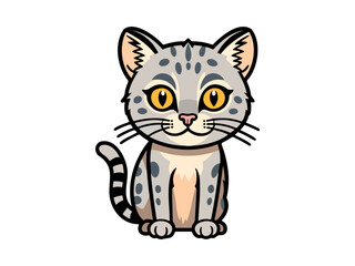 Cute cartoon cat with spots