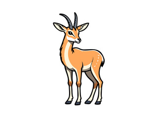 Illustration of an elegant gazelle