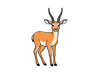 Elegant antelope standing alert in profile