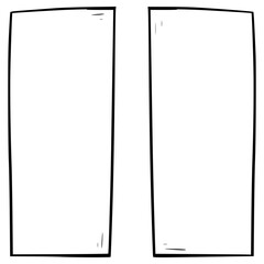 pause icon illustration hand drawn outline vector