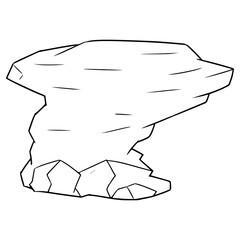 desert rock illustration hand drawn outline vector