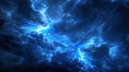 Fototapeta premium The abstract storm is a captivating sight. Lightning and rain add to the dramatic atmosphere.
