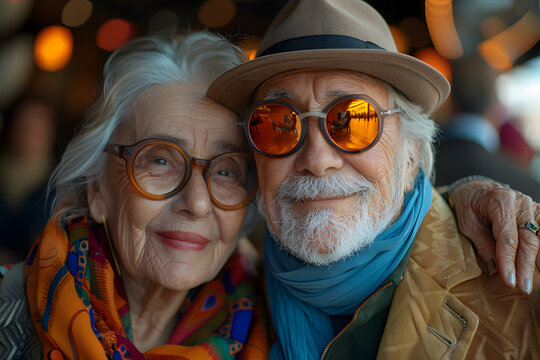 Elderly Couple on the Dance Floor Having Fun – Celebrating Love and Joy in Life