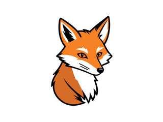 Obraz premium Cartoon fox head close-up